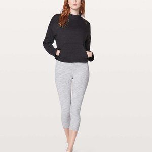 Lululemon light as warmth crew - heathered core black/black